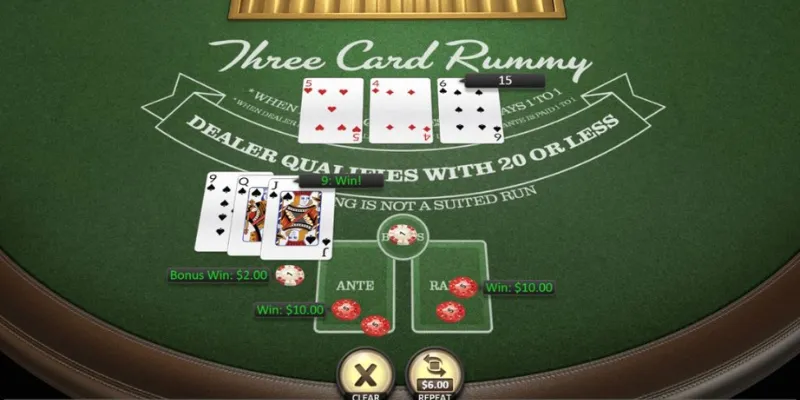 Cách chơi Three Card Rummy – Bí quyết dễ dàng chiến thắng 2 Luật chơi cơ bản của Three Card Rummy